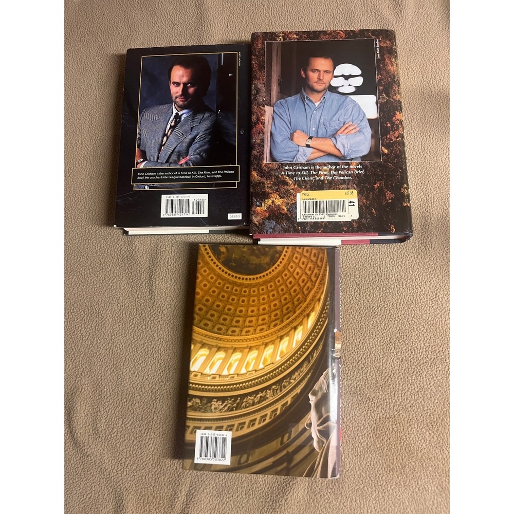 John Grisham 3 Book Lot The Client The Rainmaker The Summons Hardcover Doubleday